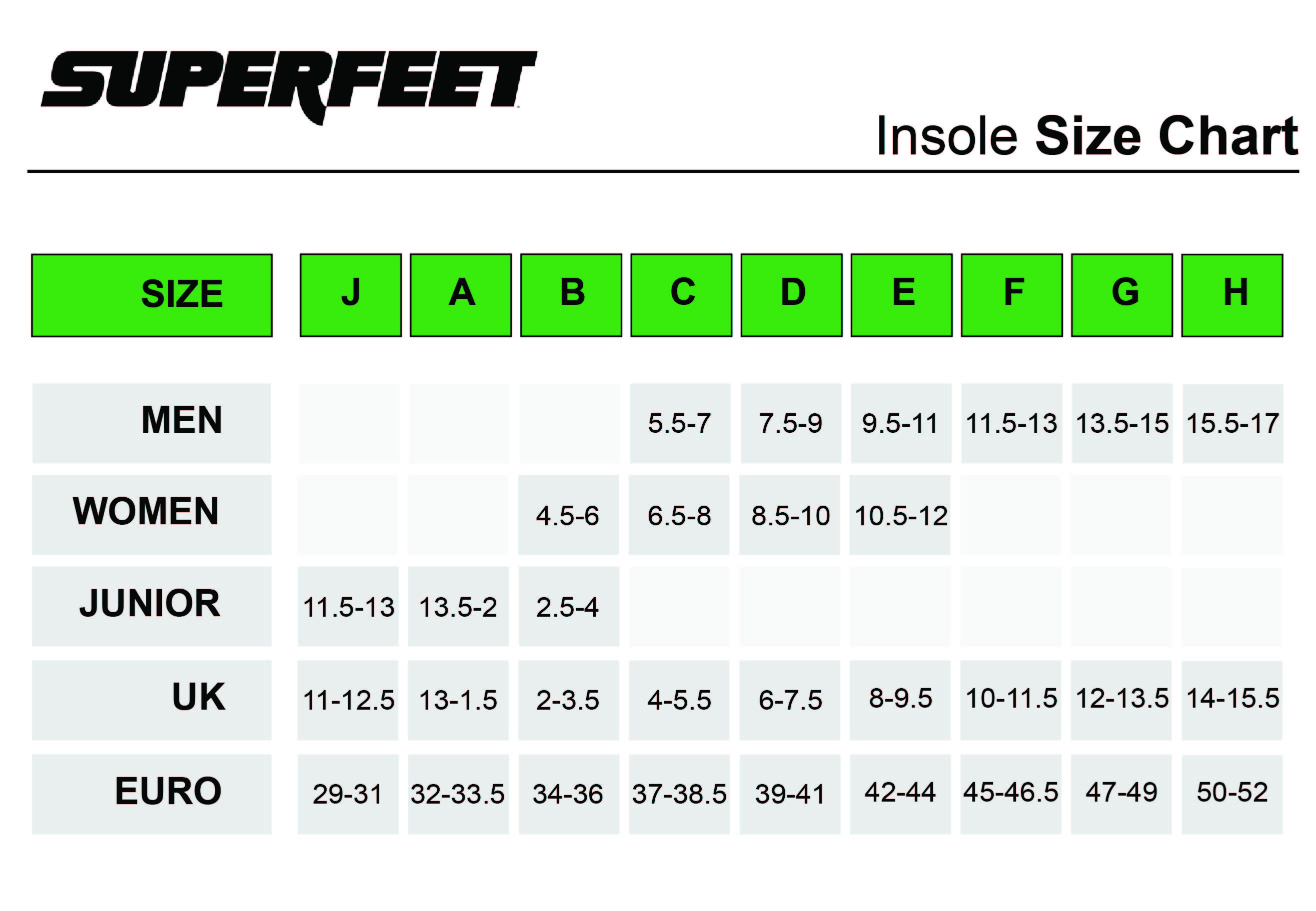 nike pegasus 37 size chart