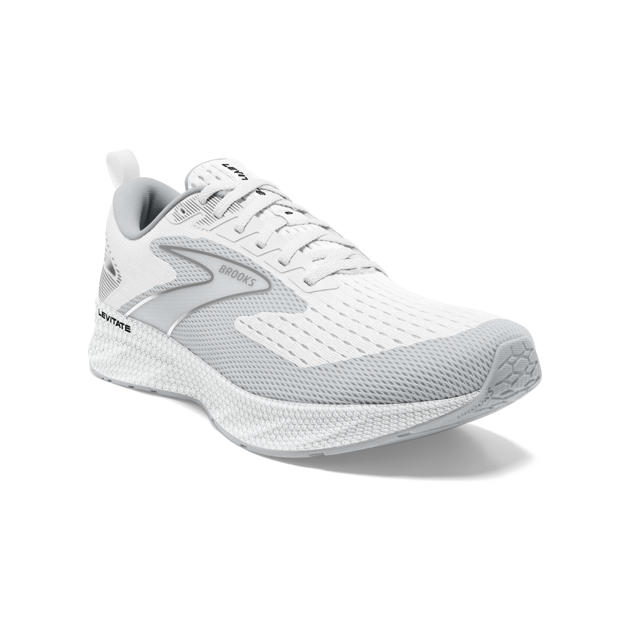 Brooks Levitate‎ 6 White Silver Running Shoes 1103951D126 Men’s Size 10 Brooks Mens Levitate StealthFit 6 White | Mercari main image 4