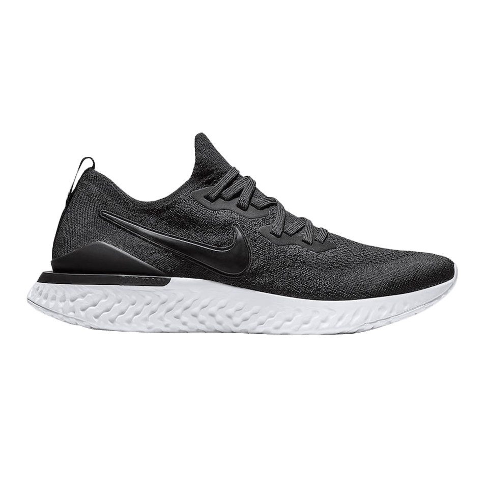 Nike 0 Epic React Flyknit - Running Men's White Black Shoes Size