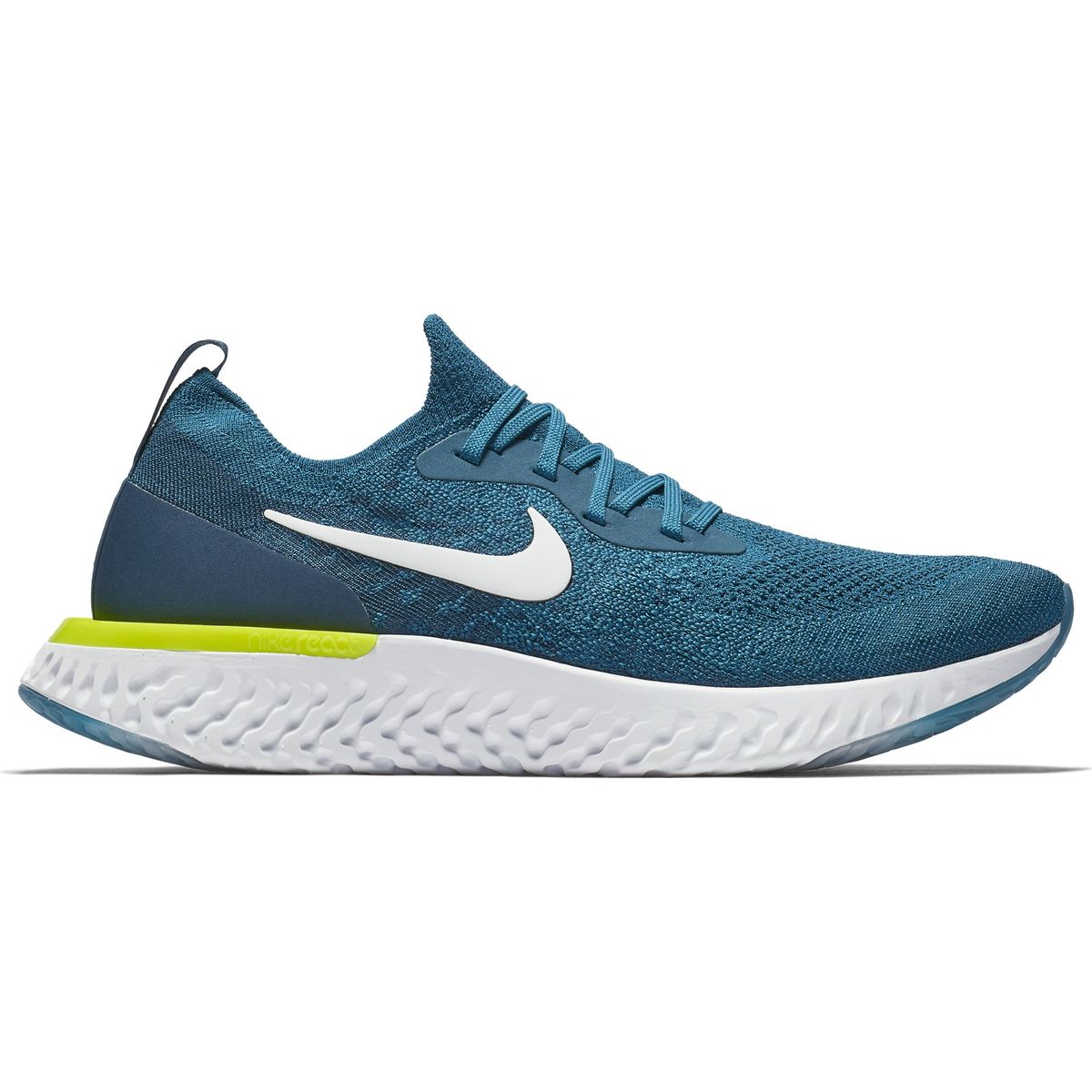 Nike epic react white and blue best sale