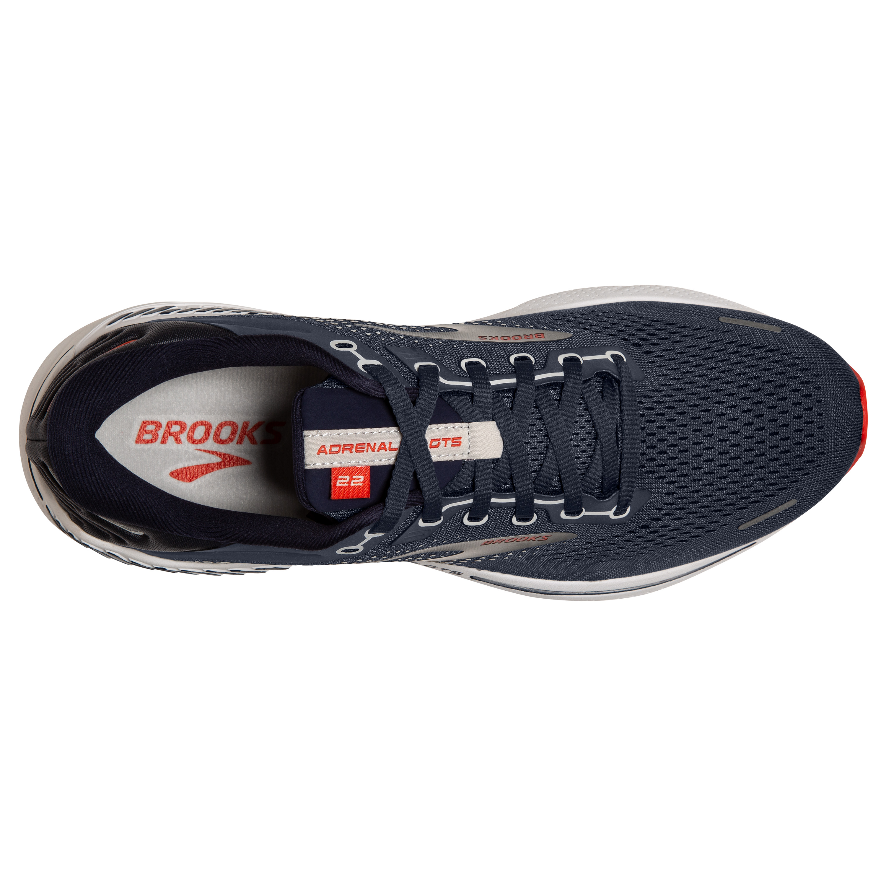 Brooks Adrenaline GTS 22 Running Shoes Men\'s 11D Navy Gray Orange 1103661D435 Brooks Adrenaline GTS 22 - Black - Blue - Orange – Fit2Run main image 3