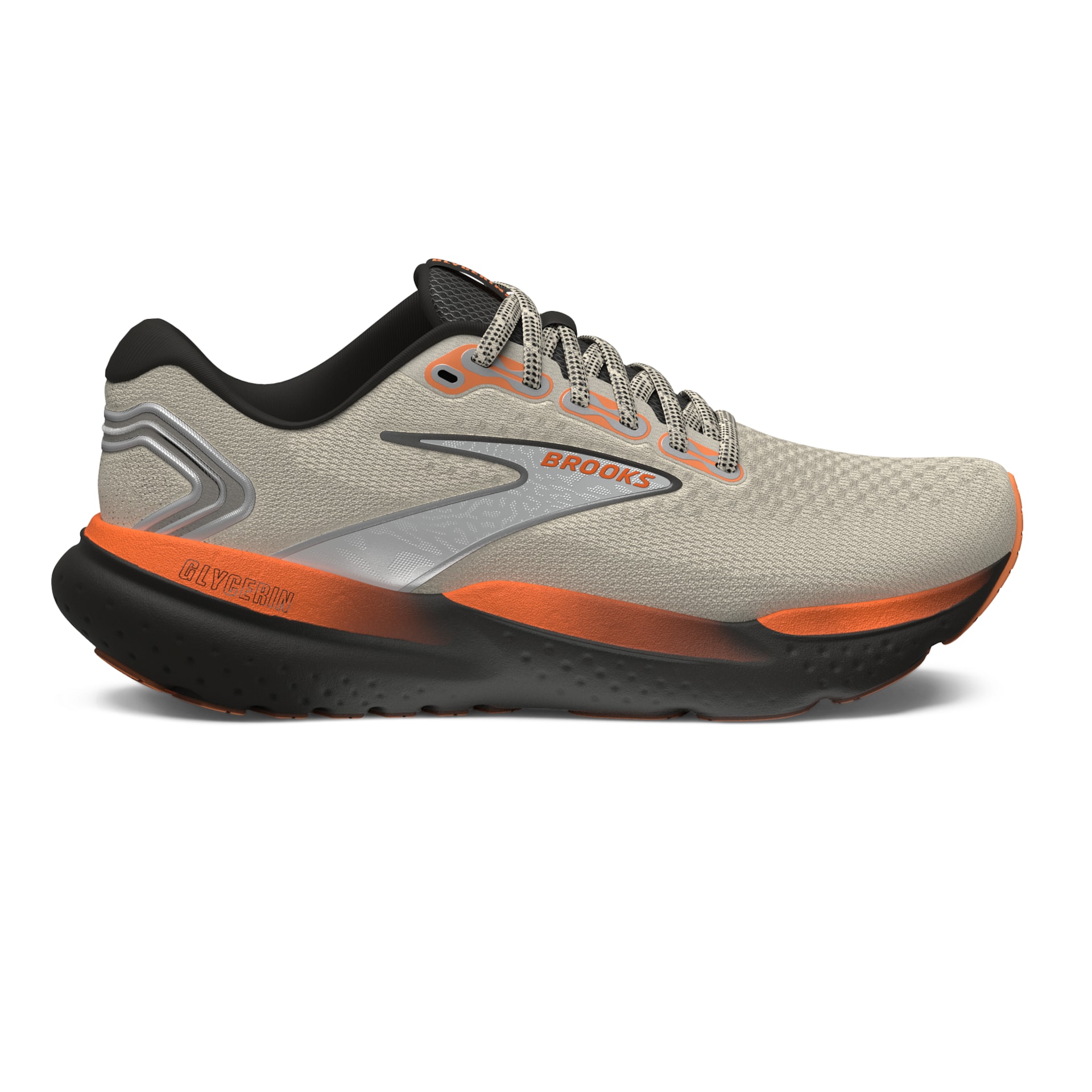 Brooks WOMEN'S GLYCERIN 21 Ecru/Orange/Black