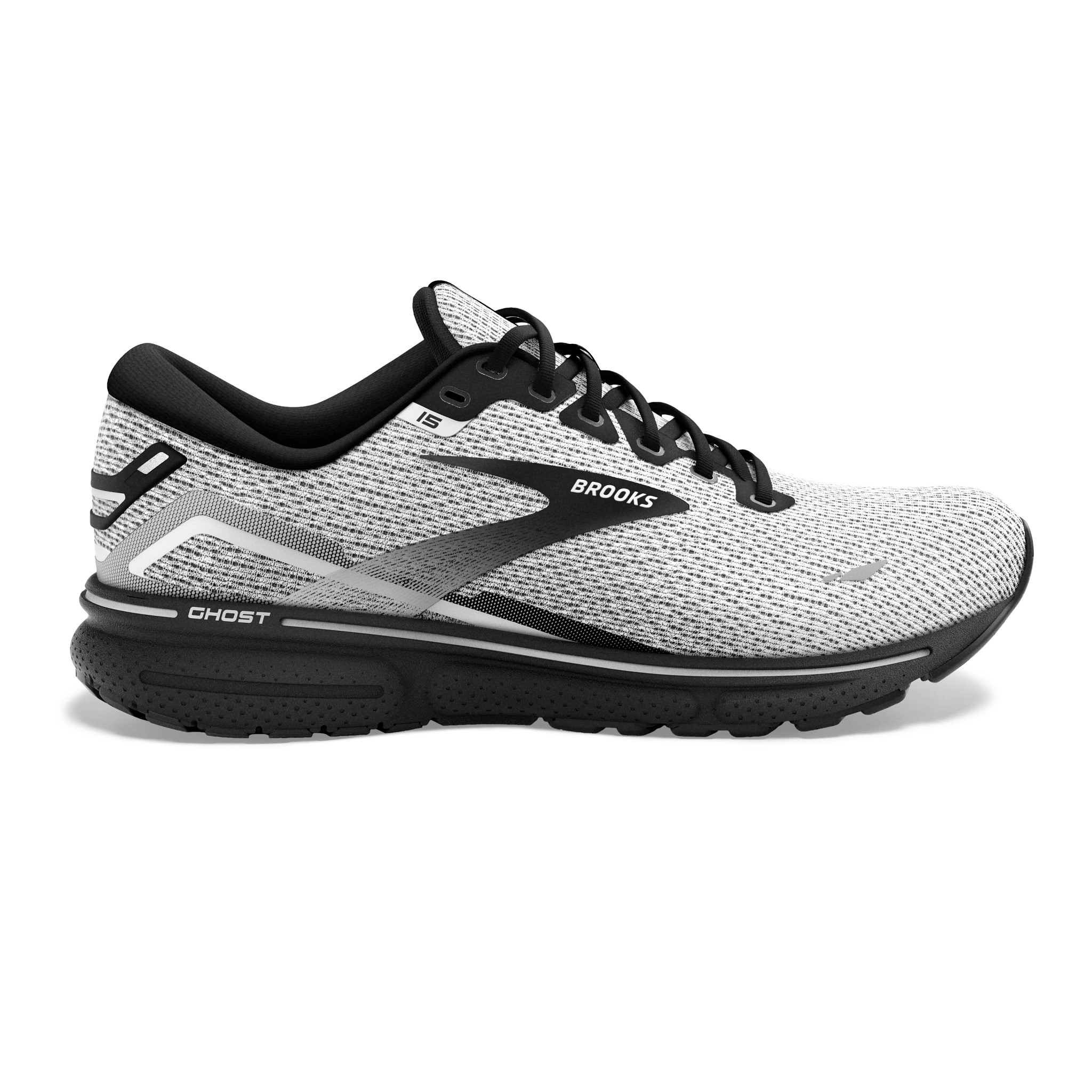 Brooks Ghost 15 Athletic Shoes Men\'s Size 9B Runner Training White Black Comfort Brooks - Brandclub - Brooks Men main image 4
