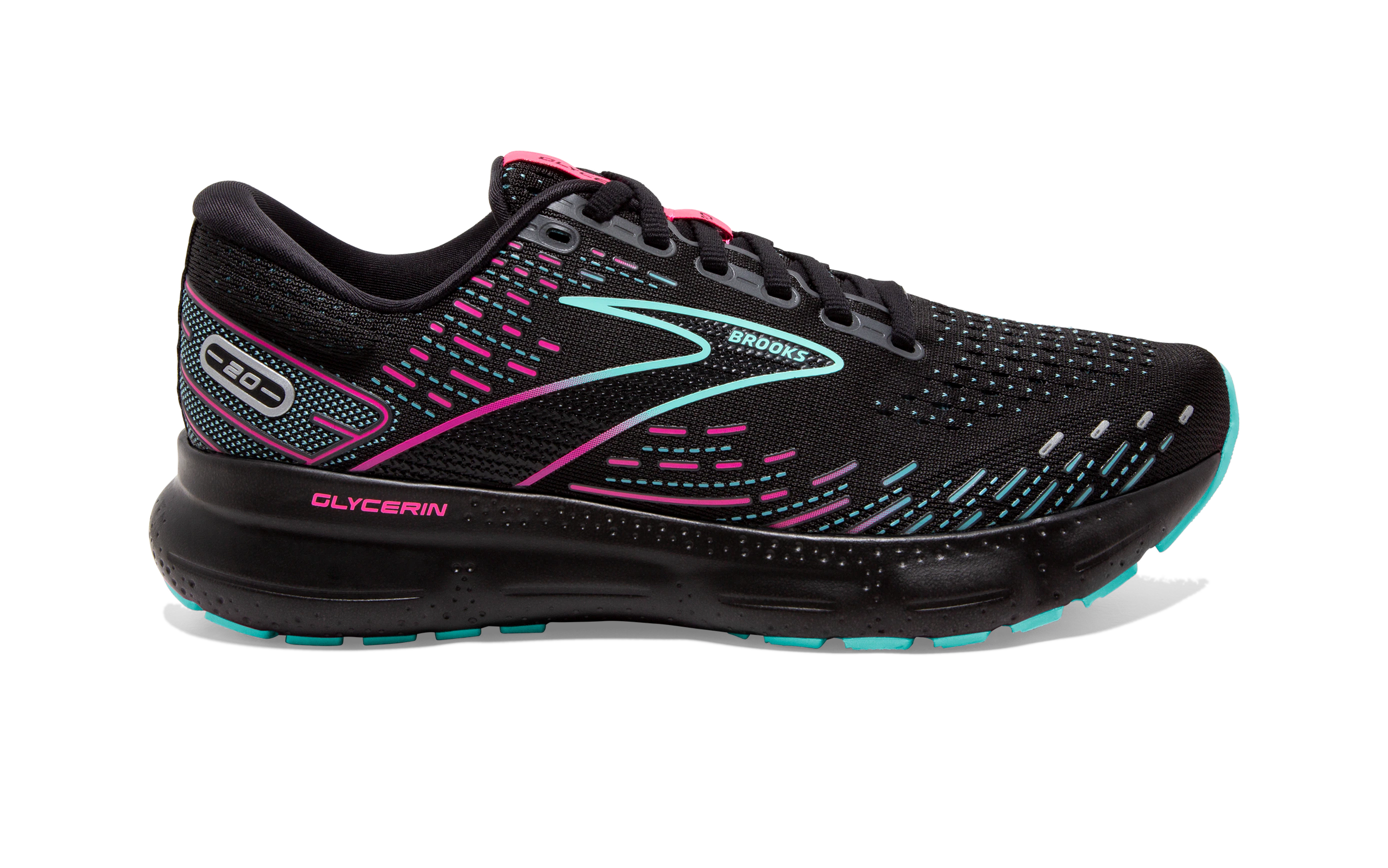 【2025最新】SNSで話題・人気の商品のおすすめアイテム Brooks WOMEN'S GLYCERIN 20 Black/Blue/Pink シューズ(男性用)