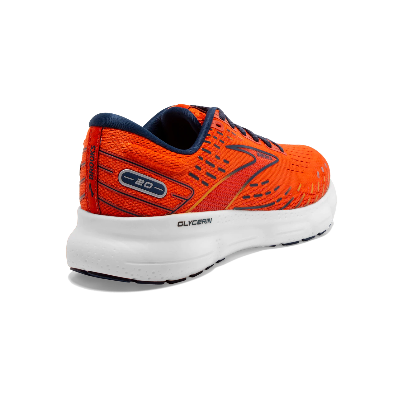 Brooks Glycerin 20 Men\'s Navy & Orange Running Shoes US Size 9B Amazon.com | Brooks Men main image 3
