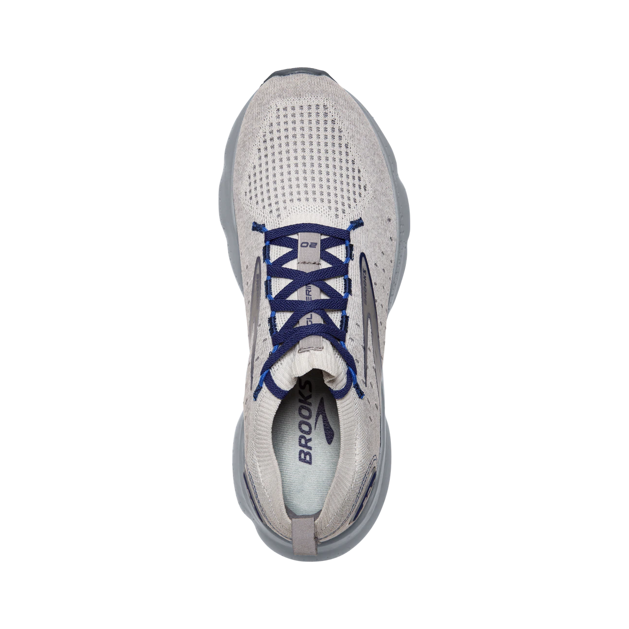 Brooks Men Glycerin Stealthfit 20 Oyster/Alloy/Blue Depths Running Shoes Size 7 Brooks Glycerin StealthFit 20 Oyster Blue Depths for sale | eBay main image 2