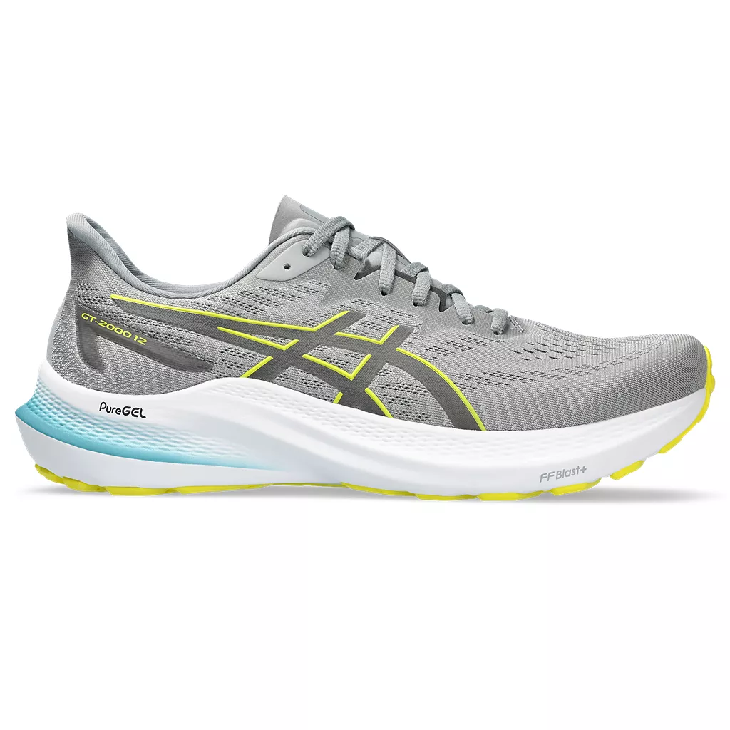 Asics MEN'S GT-2000 12 SHEET ROCK/BRIGHT YELLOW