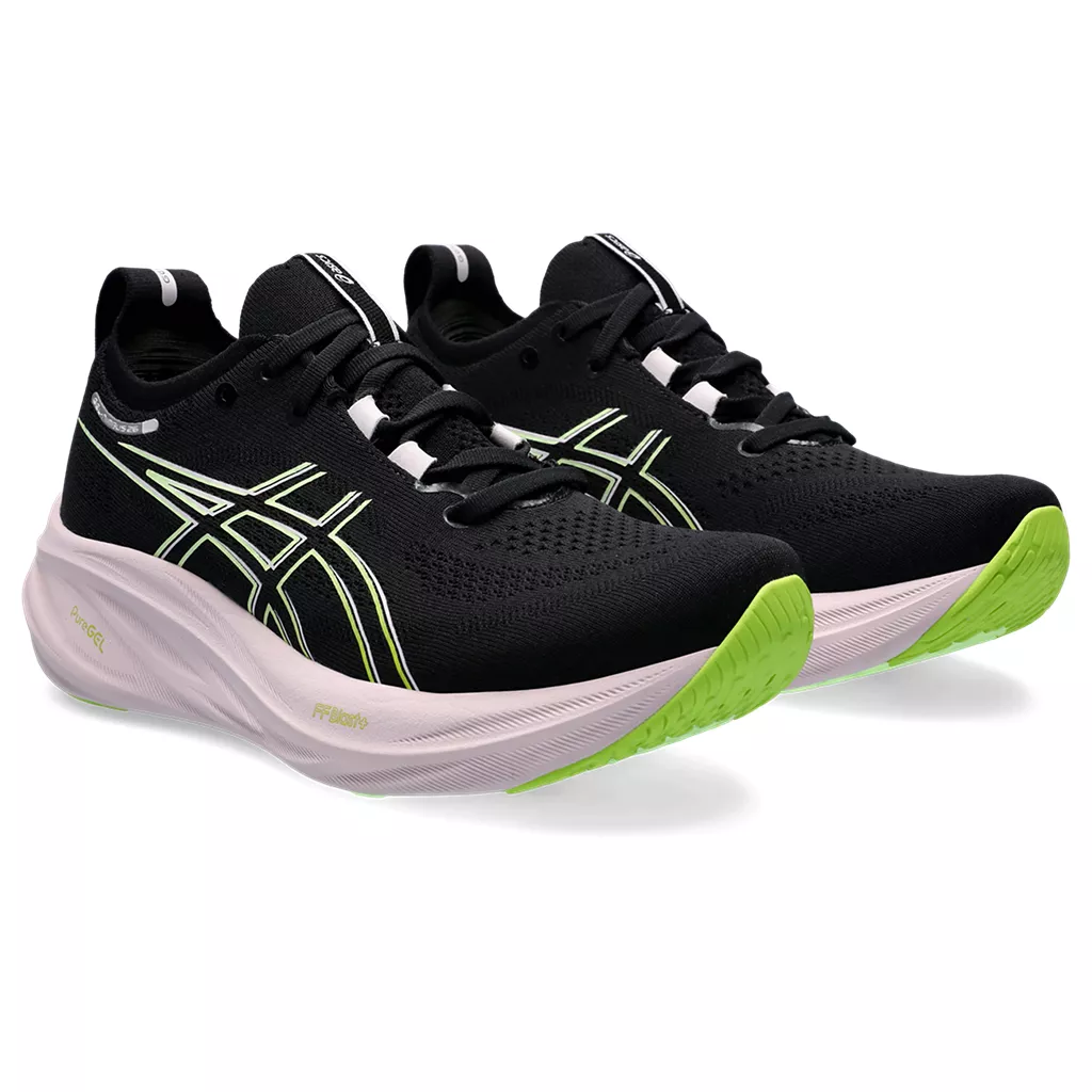 Asics WOMEN'S NIMBUS 26 BLACK/NEON LIME