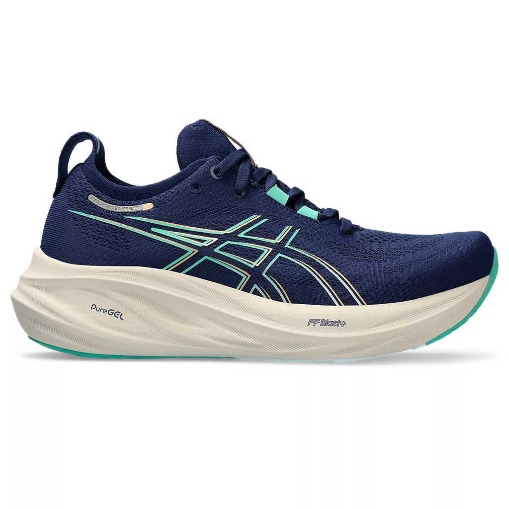 asics 青 安全靴 26cm Asics WOMEN'S NIMBUS 26 BLUE EXPANSE/AURORA GREEN