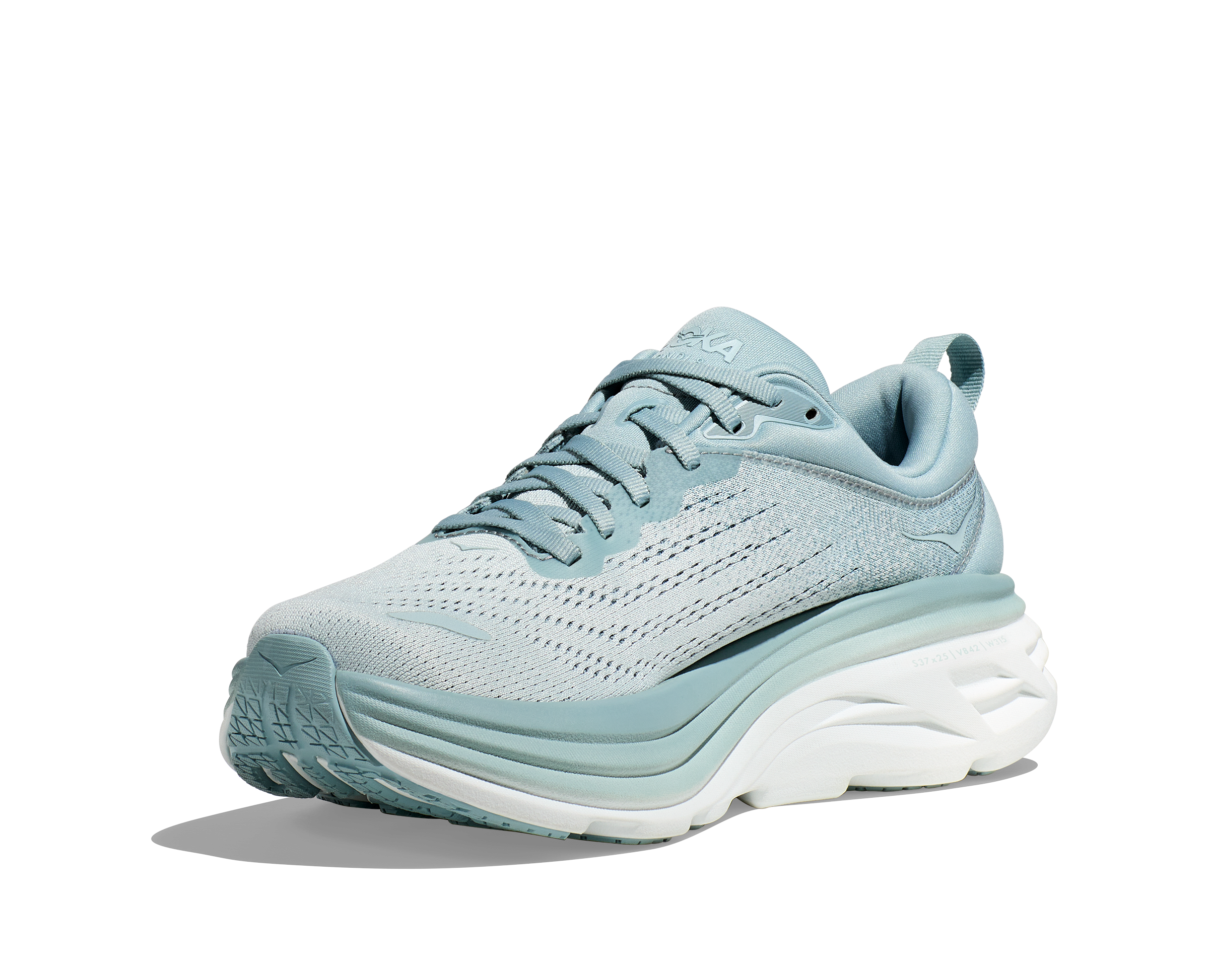 Hoka One One Bondi 8 Mens 11.5 D Ice Flow Bit Of Blue Running Shoes Walking New Hoka Bondi 8 - Ice Flow - Bit of Blue – Fit2Run main image 4