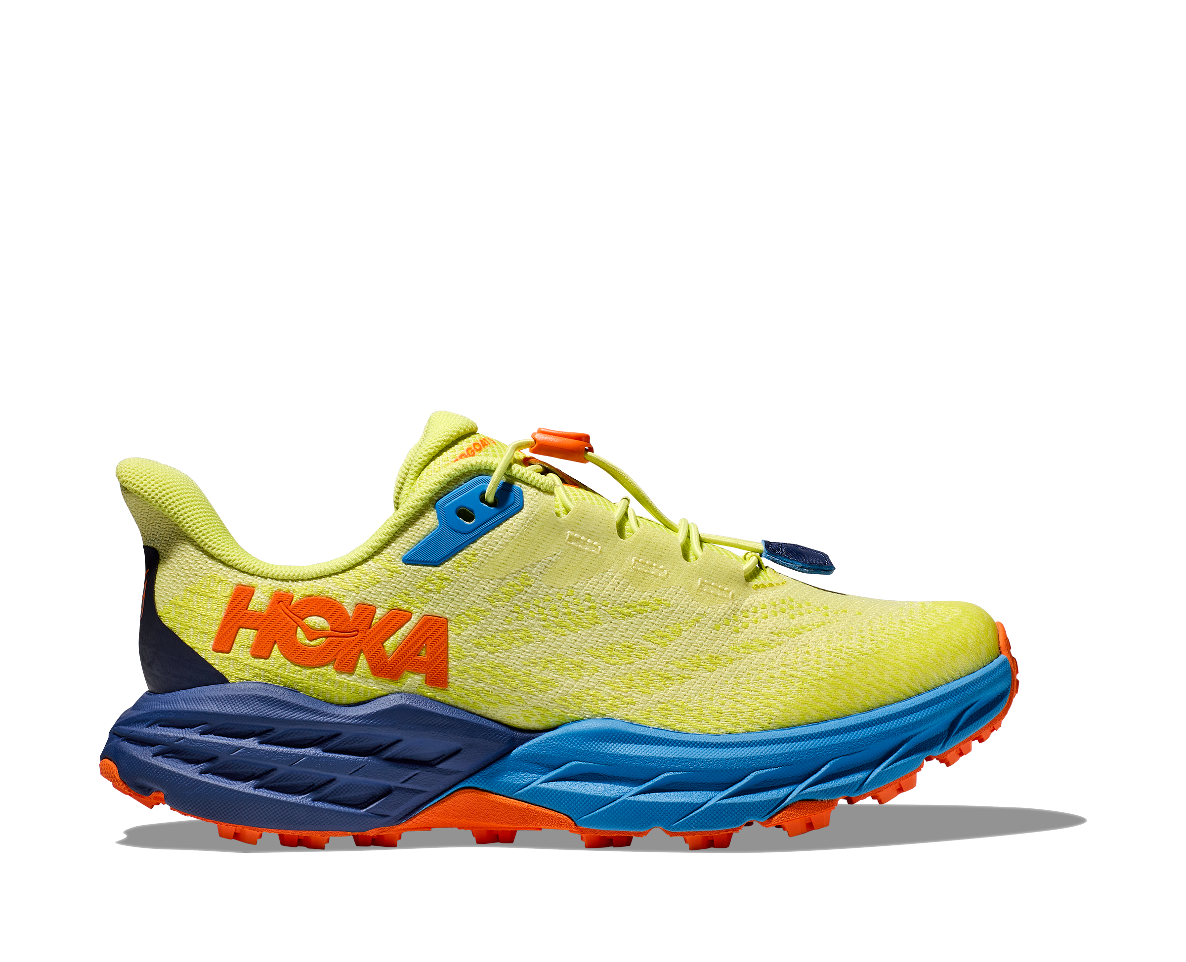 Hoka One One Men\'s Olive Red Yellow Speedgoat 5 Athletic Running Shoes Size 13D Men main image 4