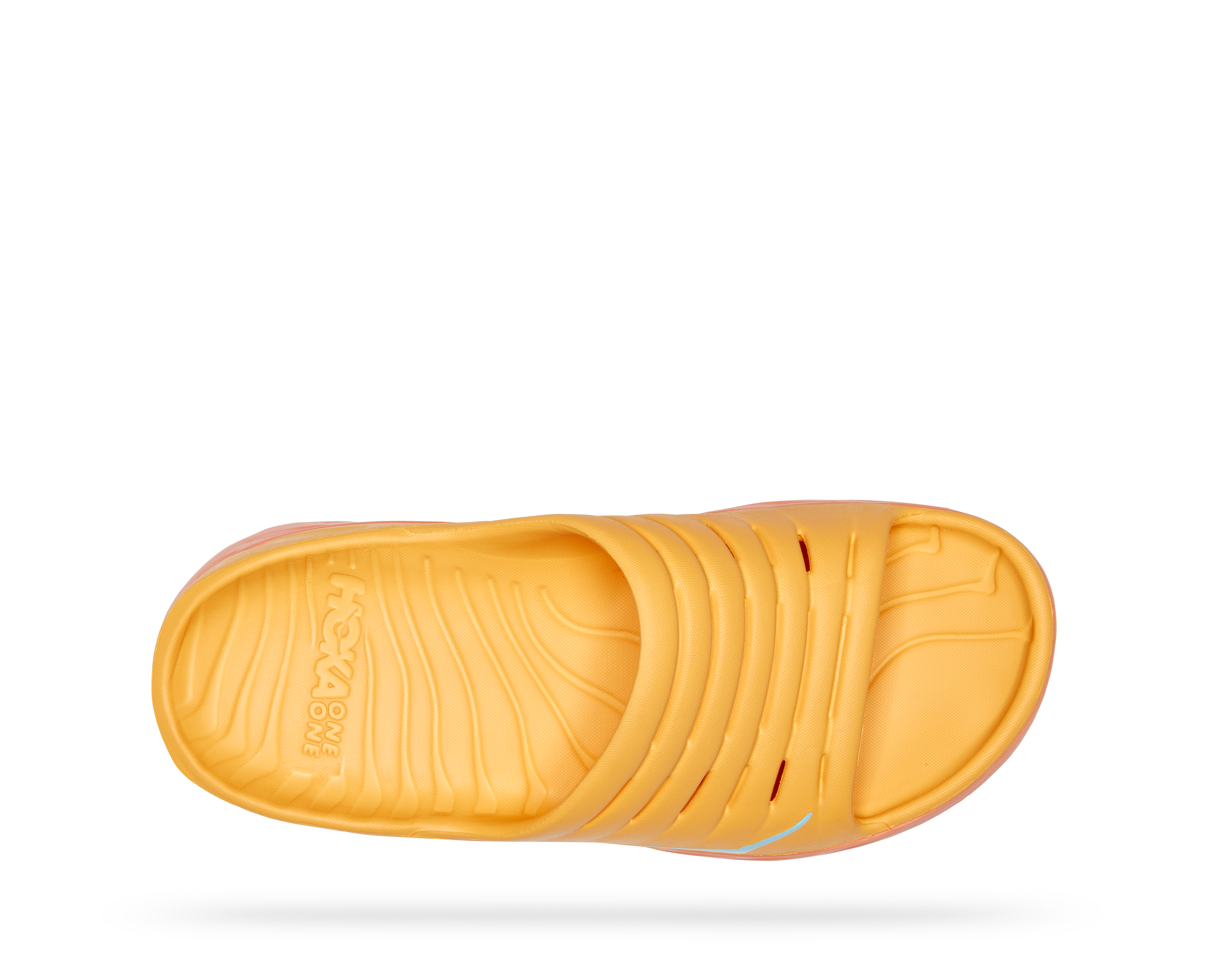 Hoka One One Ora Recovery Slide 2 Men\'s 9 Womens 11 Yellow Shell Coral Sandals Hoka Size: EU 42 The Hoka One One Ora Recovery Slides are  main image 3