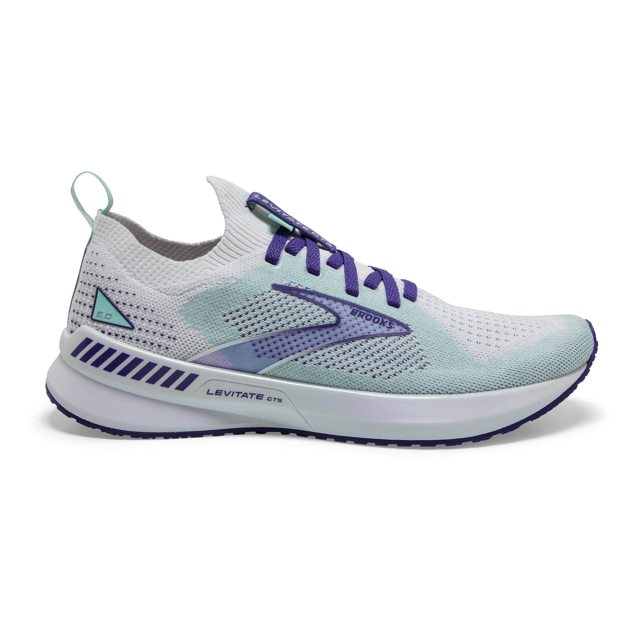 Brooks Levitate GTS 5 White Blue Orange Men Size 7D - Very Minimal Wear! Brooks W Levitate GTS 5 Stealthfit White/Navy Blue/Yucca main image 4