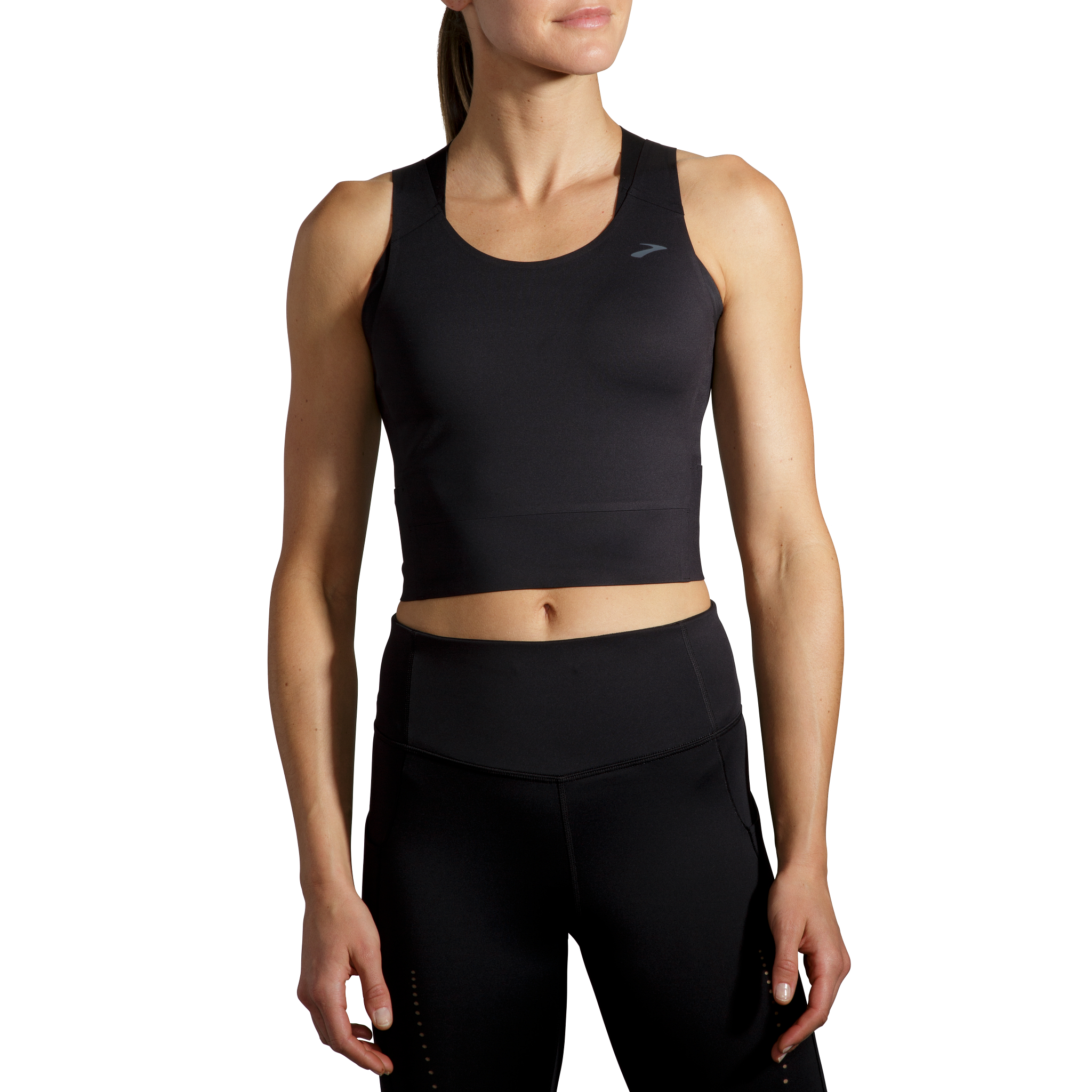 Brooks Women's Run Within Crop Tank Black