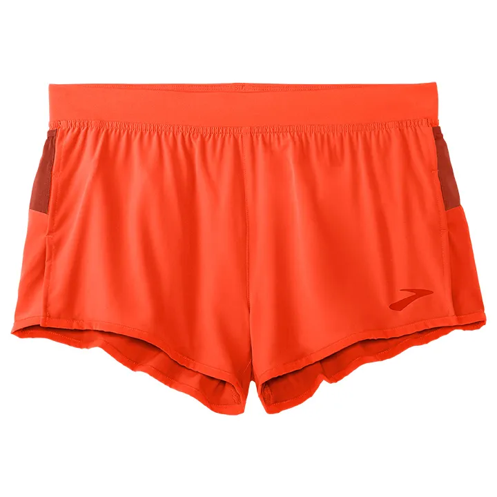 Red split shorts online