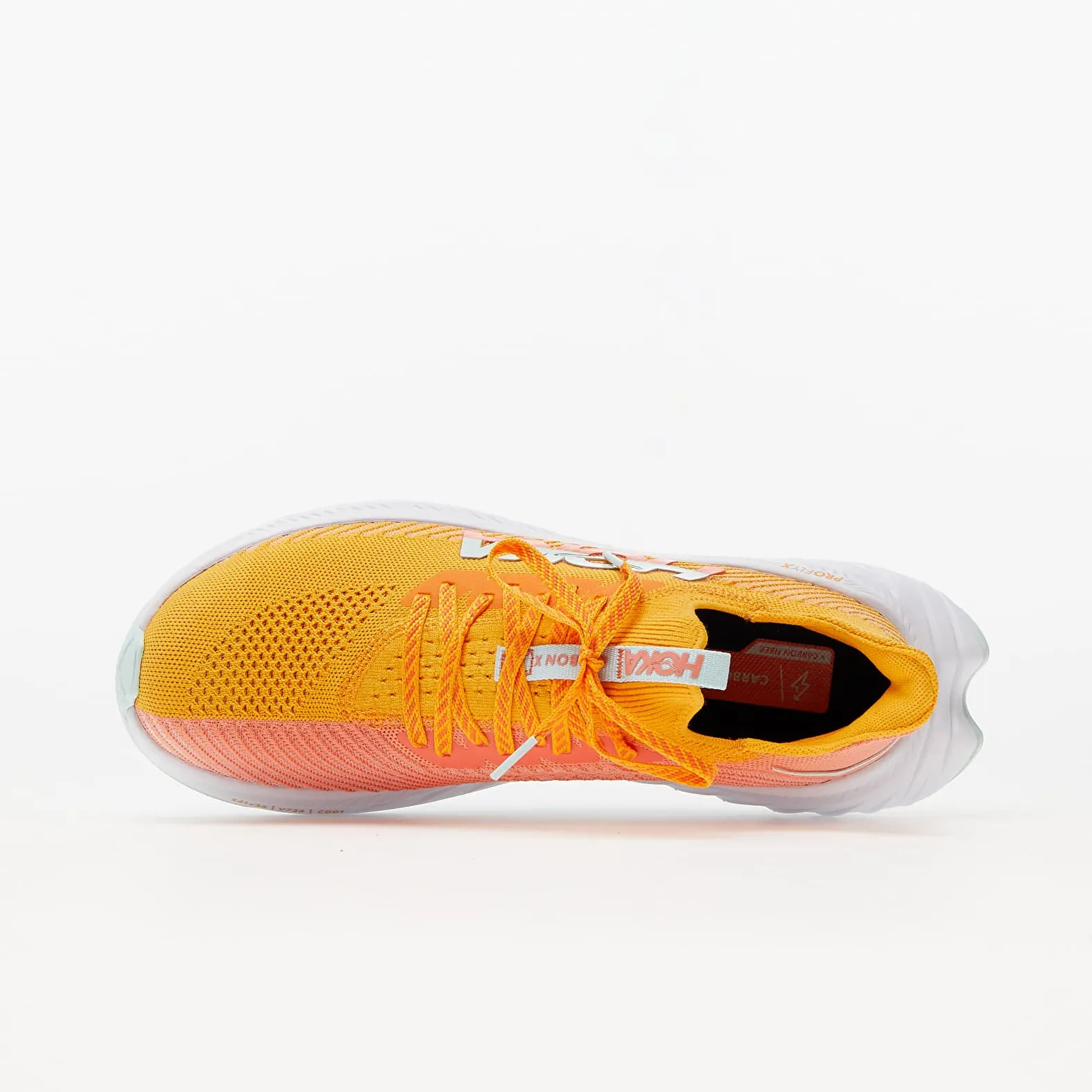 Hoka One One Sneakers Mens 10.5 D Carbon X‎ 3 1123192 RYCM Orange Running Shoes HOKA M CARBON X 3 RADIANT YELLOW/CAMELLIA main image 3