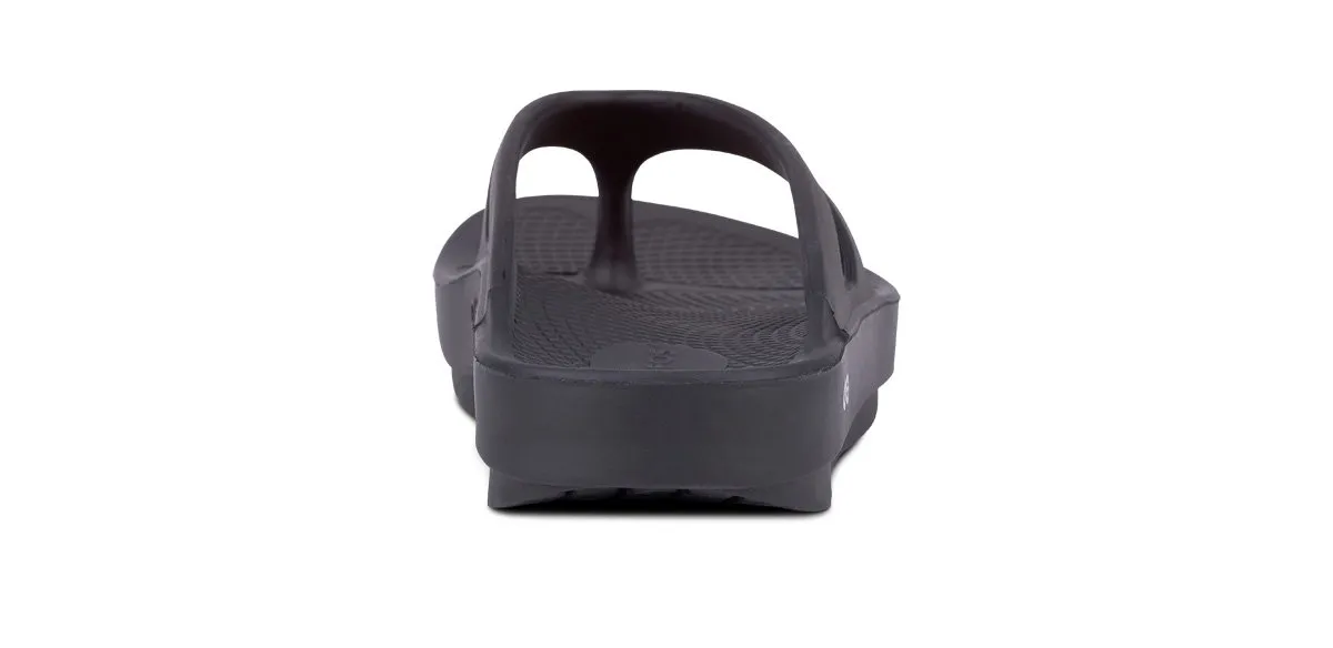 OOfos OOriginal Black Thong Sandals Unisex, Size M11 W13 EU 44, patented, comfy Men main image 4
