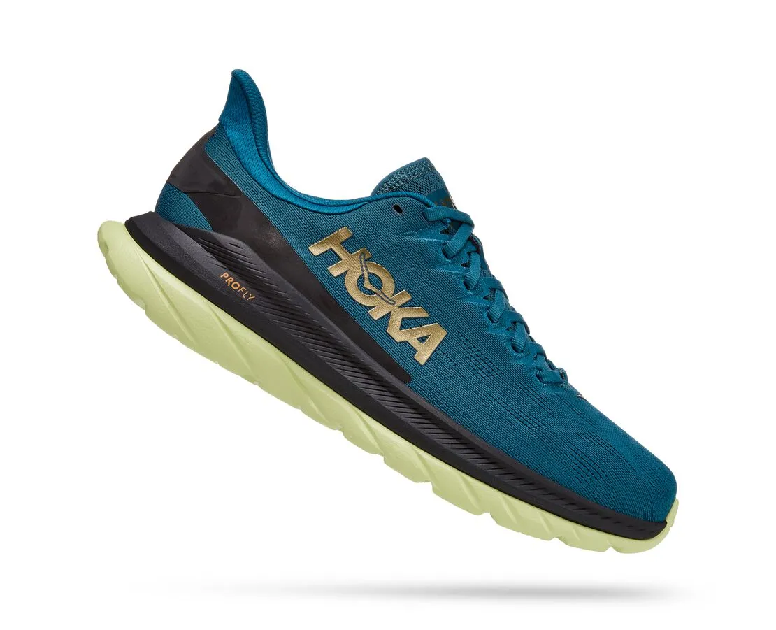 HOKA One One M Mach 4 Teal Green Running Sneakers Mens Size 10D Hoka One Mach 4 Profly Teal Green Blue size 9.5 mens running  main image 4