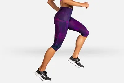 Brooks Method - Collant Corti Da 12,7 Cm, Slim Fit, Con Tasche Laterali, Slip-on, Lavabili In Lavatrice