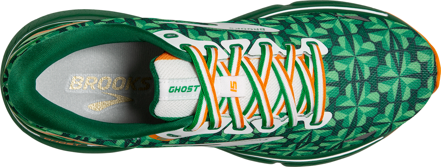 国内配送 BROOKS GHOST 15 GREEN BROOKS Men's Ghost 15 Green/Black/Sharp Green