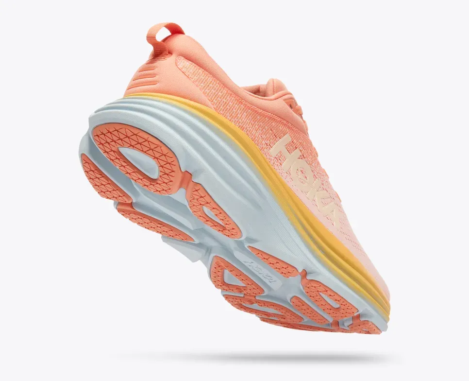 Hoka WOMEN'S BONDI 8 Shell Coral / Peach Parfait