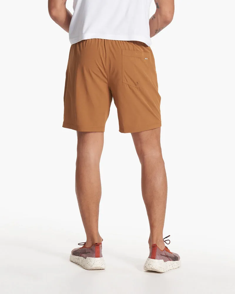Short De Sport Vuori Pour Homme, Taille XL, 7 Pouces D'entrejambe, Beige/marron, Doublé
