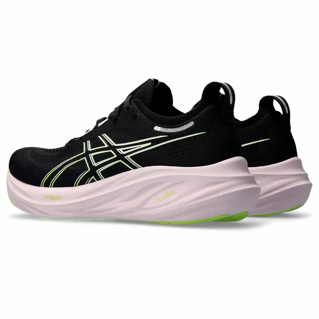 Asics WOMEN'S NIMBUS 26 BLACK/NEON LIME