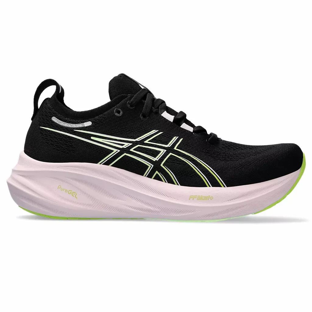 Asics WOMEN'S NIMBUS 26 BLACK/NEON LIME