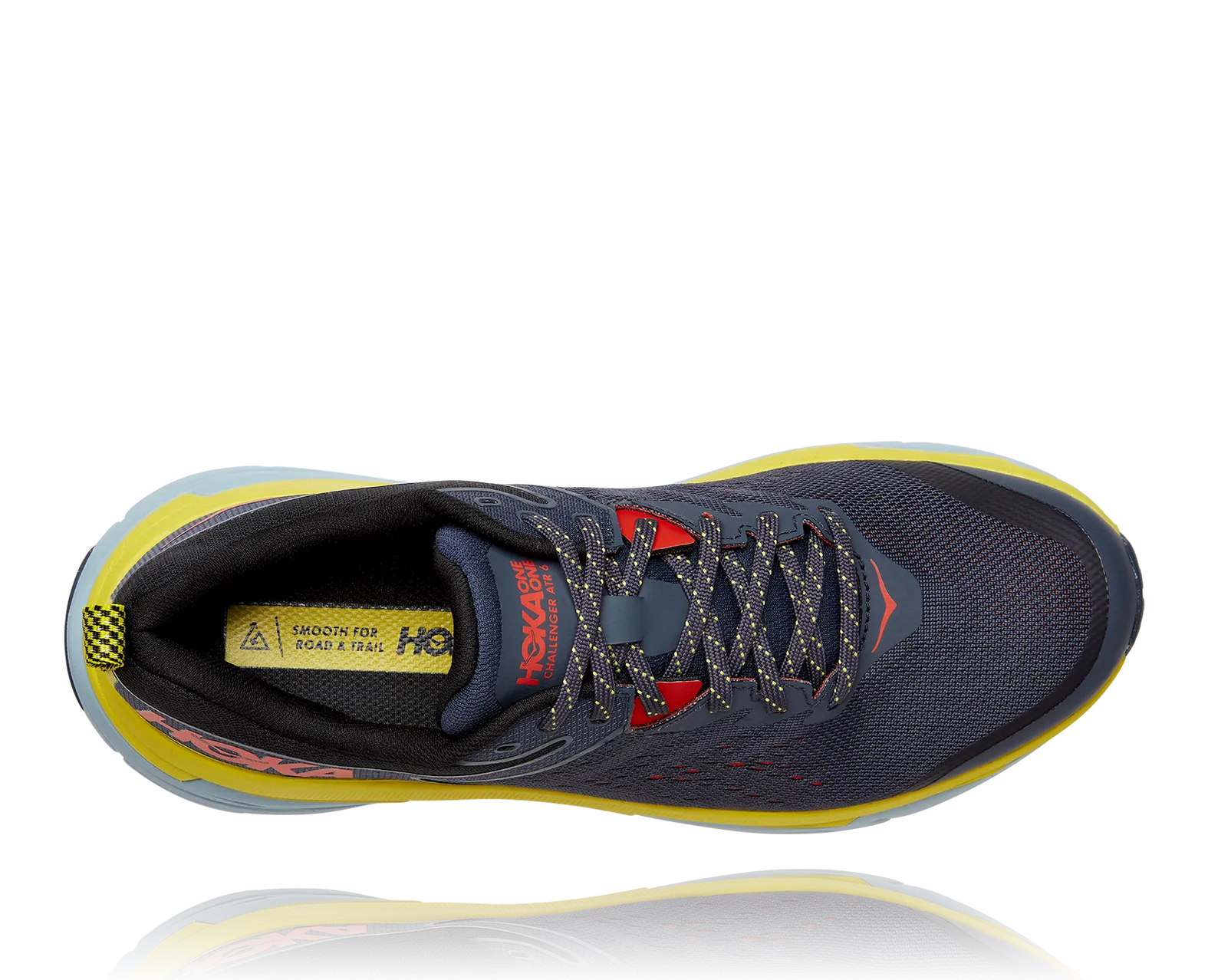 Hoka One One Challenger RTR 6 Men\'s EU 9.5 43.5 Gray Red Yellow Running Lace Up Hoka Men main image 4