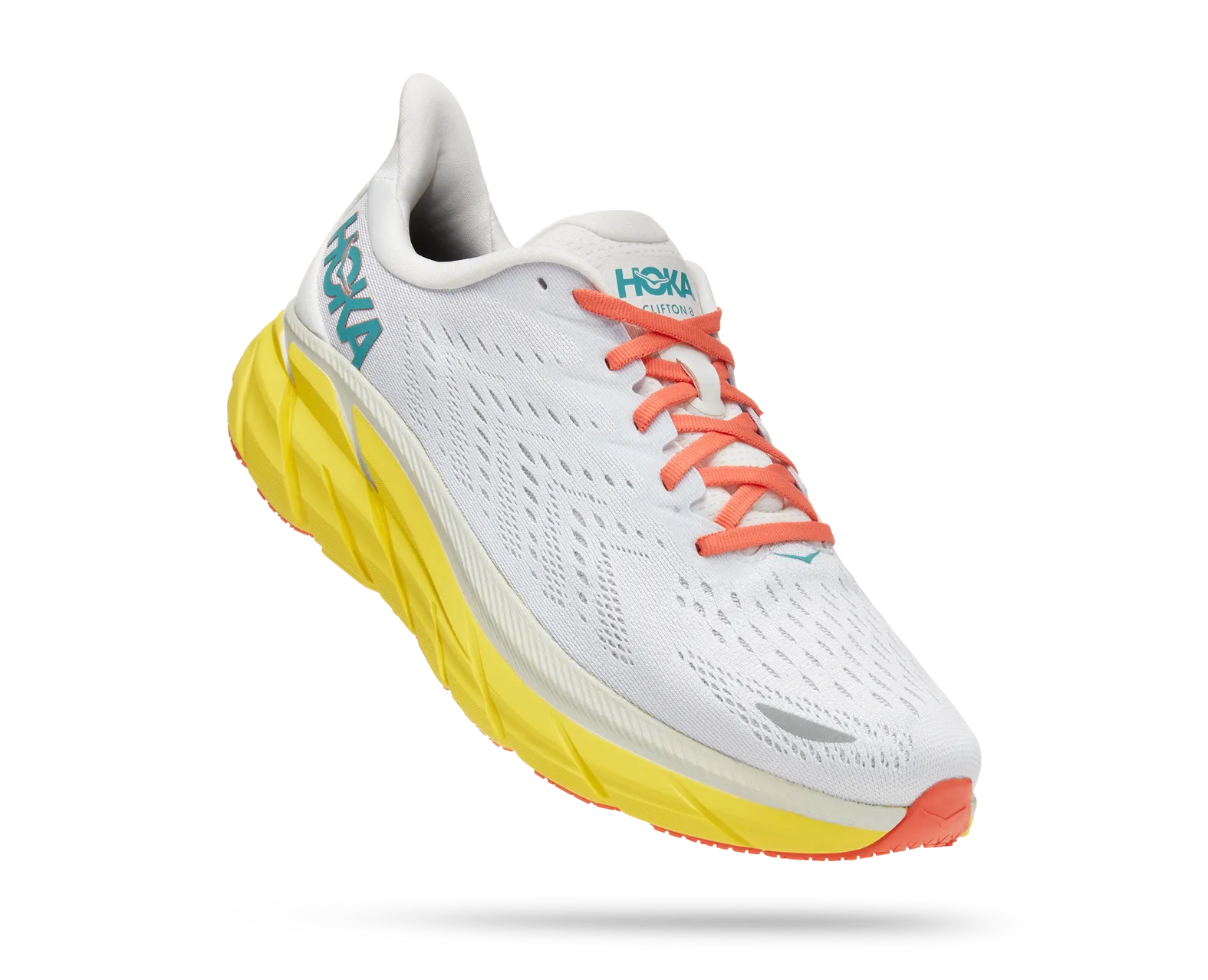 HOKA Project Clifton Blanc de Blanc Lunar White Mesh Center Zip Gym Shoes Men 8M HOKA Men main image 2