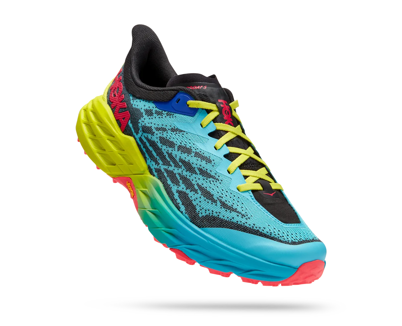 Hoka speed goat 5 Vibrant Blue and Neon Yellow Sneakers size 10.5 HOKA SPEEDGOAT 5 Trail Sneaker Review! - YouTube main image 4