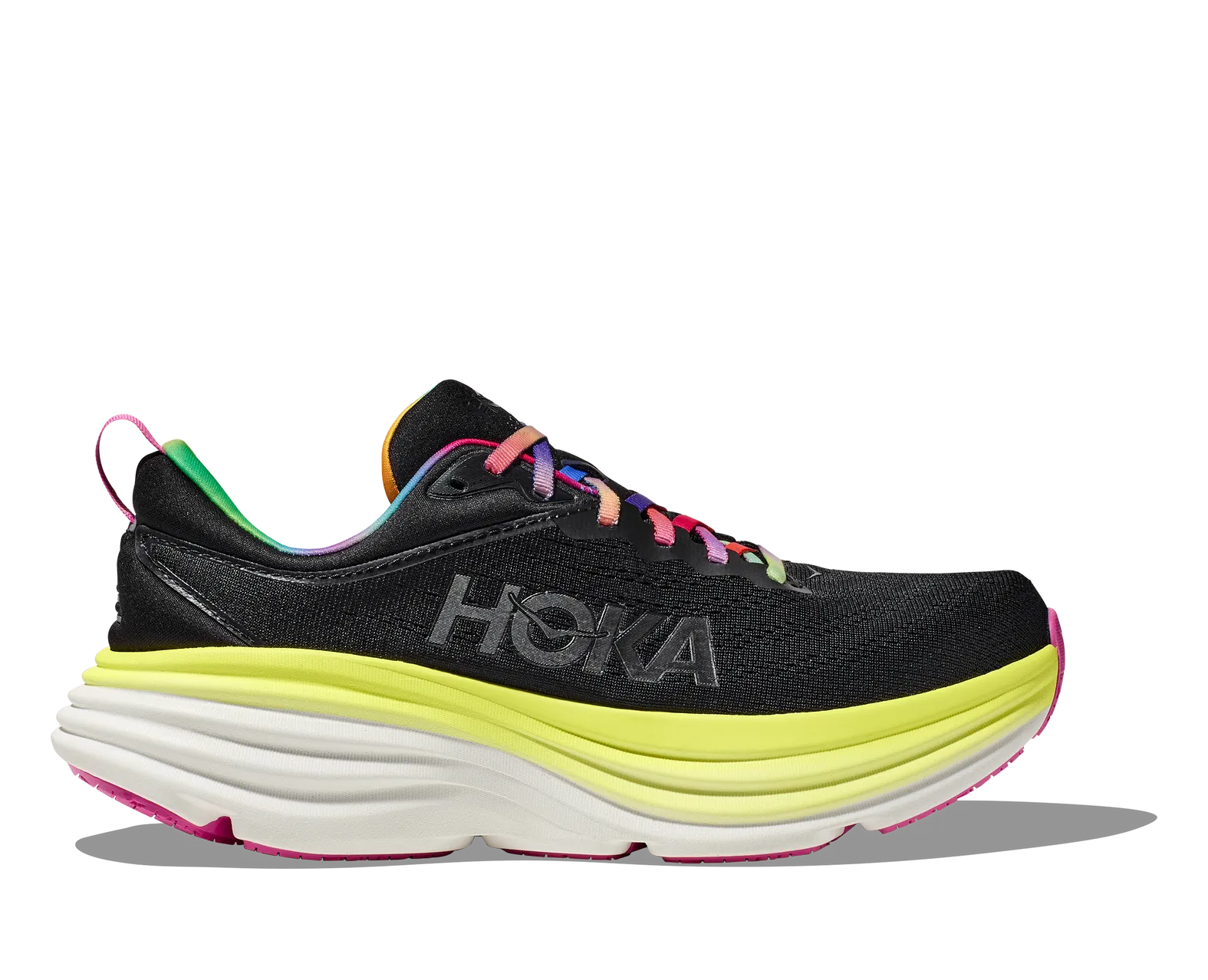 Hoka MEN'S BONDI 8 BLACK / CITRUS GLOW