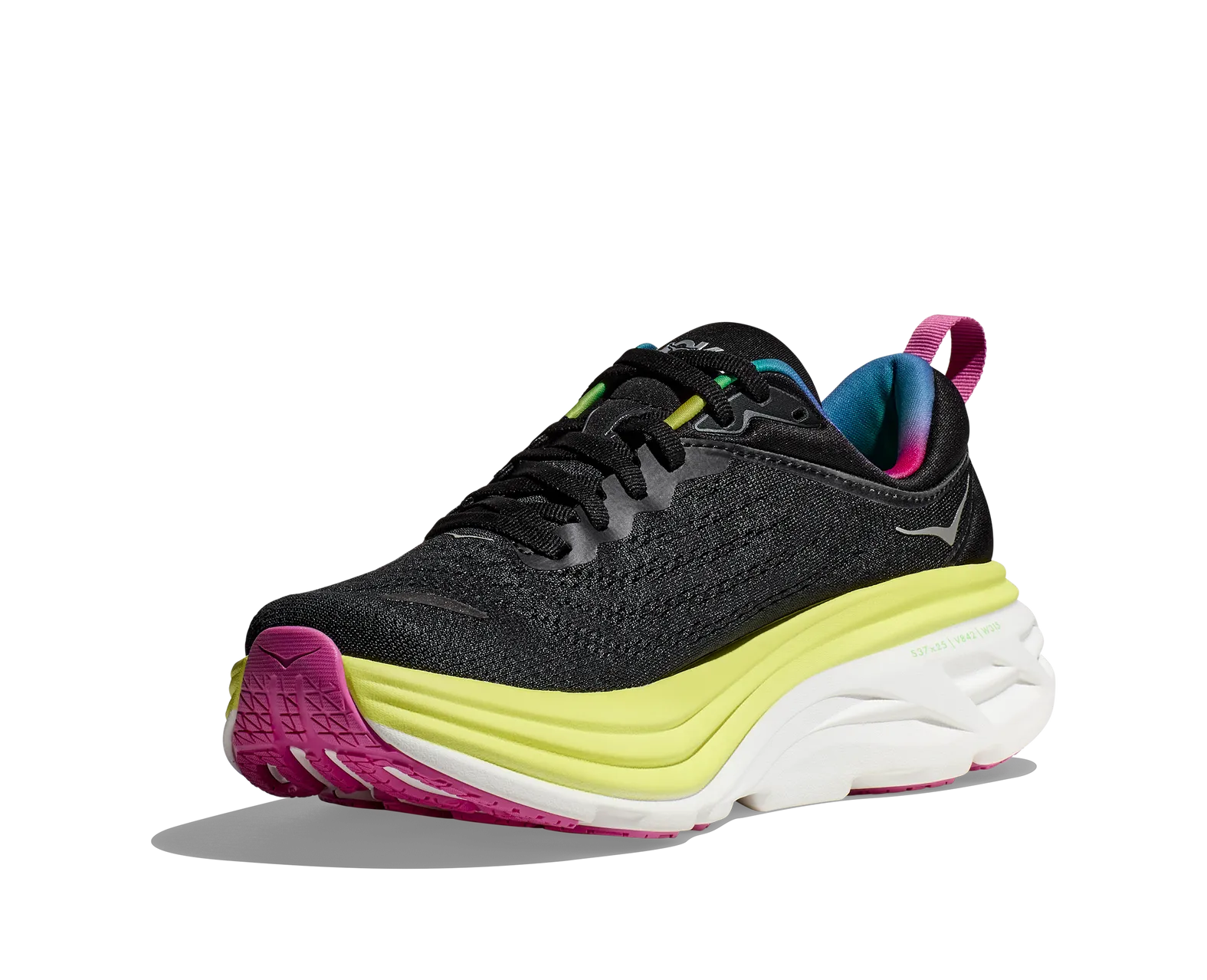 Hoka MEN'S BONDI 8 BLACK / CITRUS GLOW