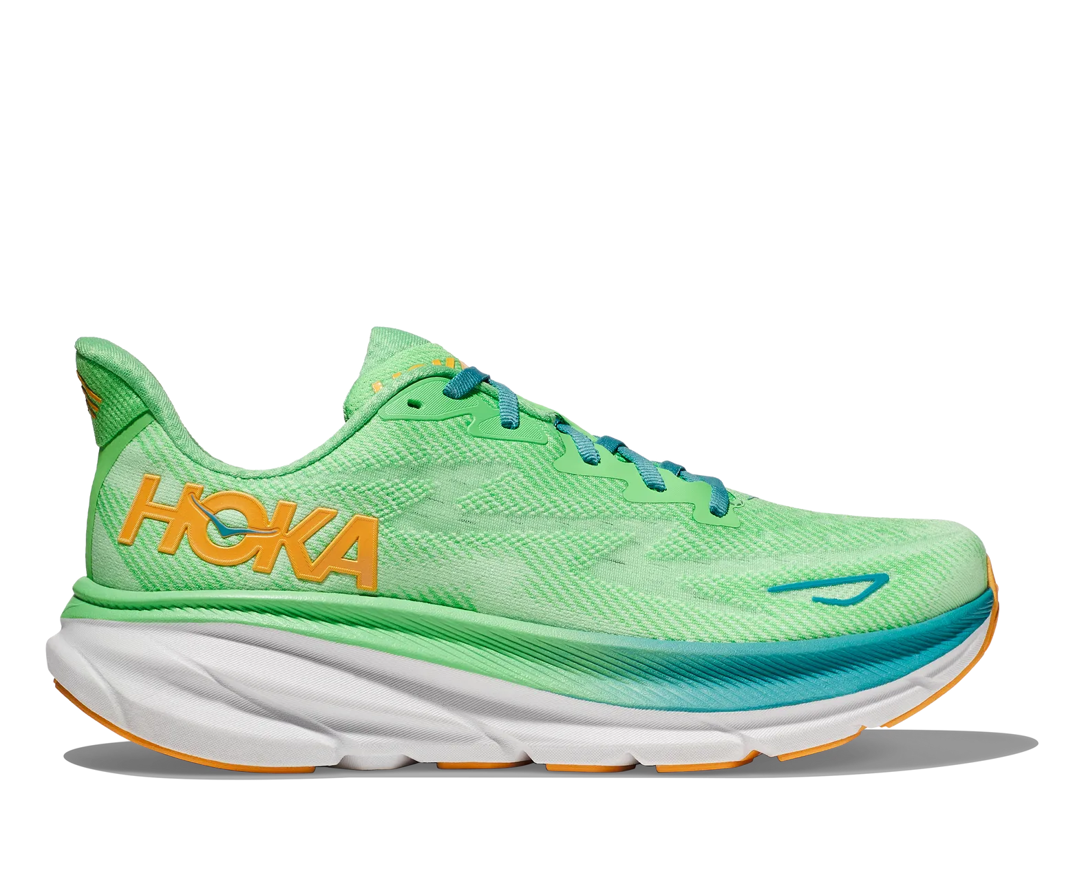 HOKA ランニングシューズ ライトグリーン Hoka MEN'S CLIFTON 9 ZEST / LIME GLOW