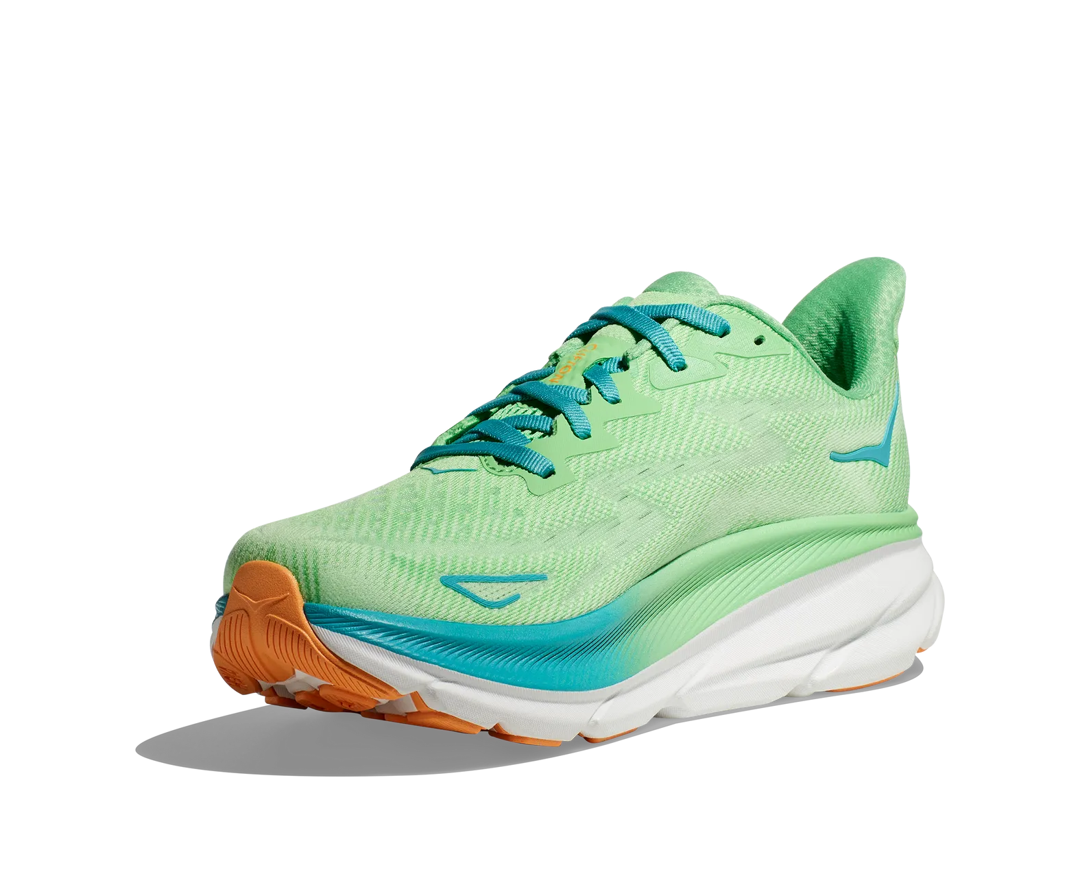 HOKA ランニングシューズ ライトグリーン Hoka MEN'S CLIFTON 9 ZEST / LIME GLOW